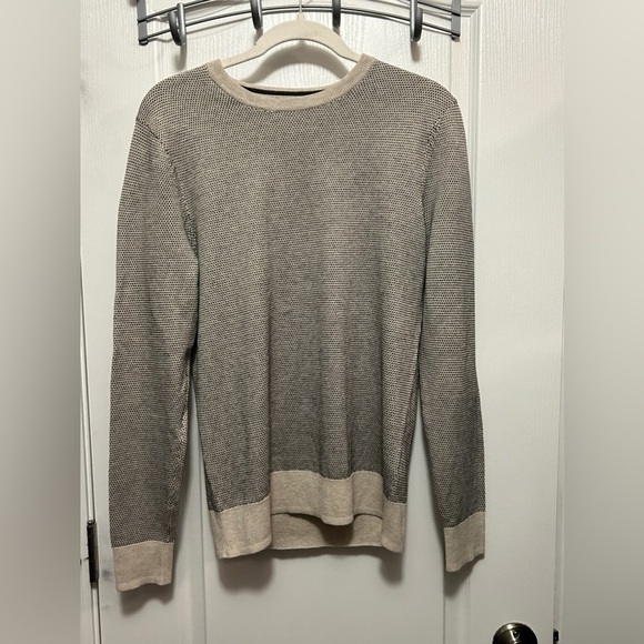 OLD NAVY men’s Small crewneck sweater pullover beige Classic preppy office party - Picture 1 of 15